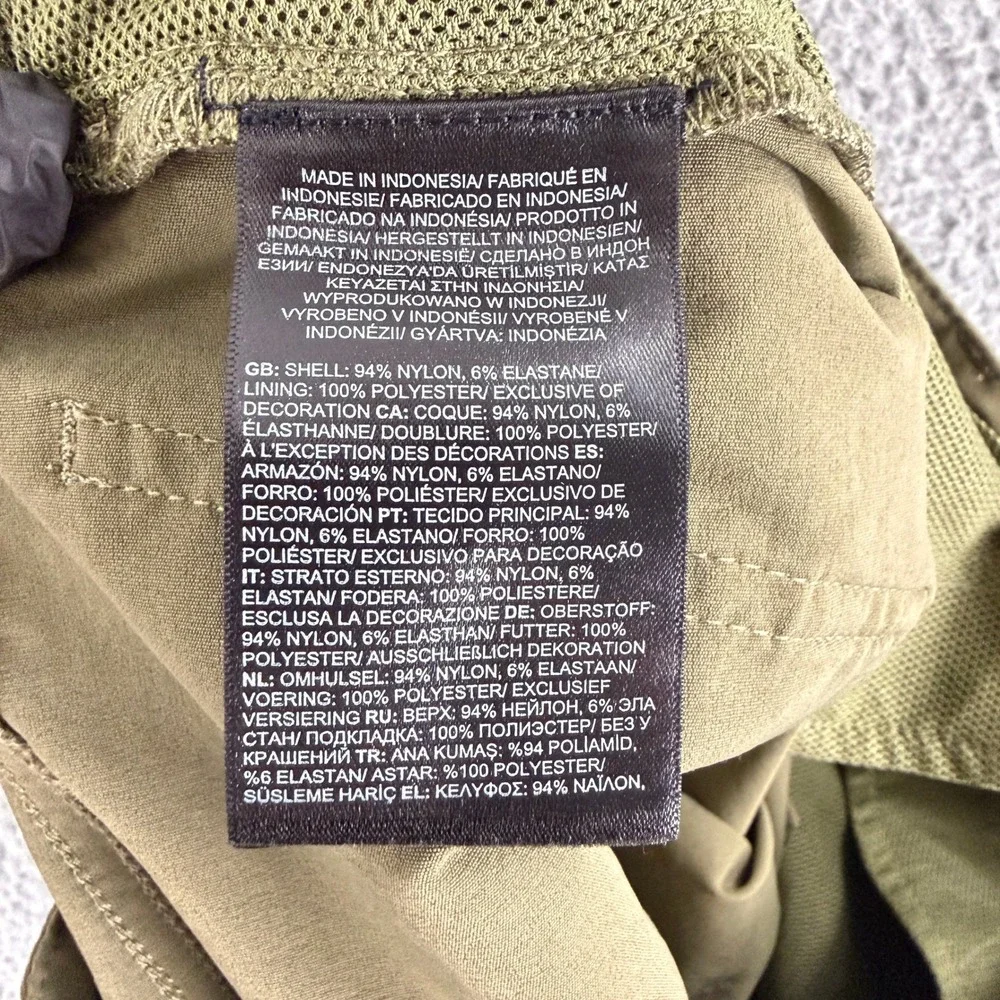 The North Face‎ Hiking Pants Mens 34 Green Nylon Stretch Straight Leg Outdoor